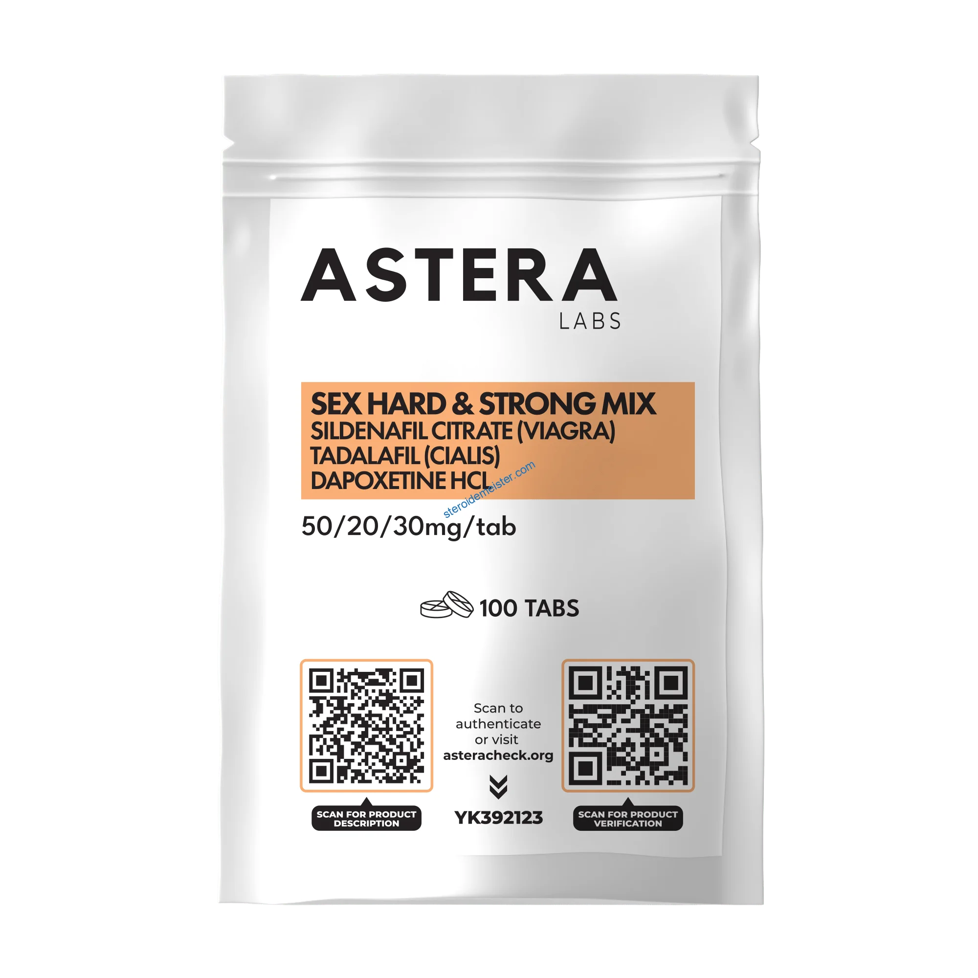 Sex Hard &#038; Strong Mix (Viagra + Cialis + Dapoxetine HCL) Astera Labs 100 Tabletten [100mg/tab]